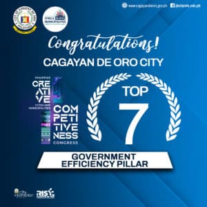 Cagayan de Oro City, Competitiveness Index, Urban Development, Mayor Rolando 'Klarex' Uy, Economic Dynamism, Resilient City, Municipalities in the Philippines