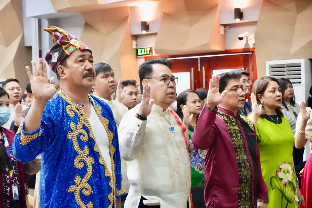 Kagay-anon Desiderio 'Bong' Apag III appointed as New CHED Commissioner during a formal ceremony, New CHED Commissioner Desiderio 'Bong' Apag III welcomed by CHED Chairperson J. Prospero 'Popoy' de Vera III, Desiderio 'Bong' Apag III from Cagayan de Oro City takes oath as CHED Commissioner, aiming to improve higher education, CHED Commissioner Desiderio 'Bong' Apag III discusses future plans for strengthening higher education reforms in the Philippines.